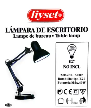 DEPALMERA | Flexo, galda lampas, arhitekta, 40W E27 halogēna vai kvēlspuldzes LED no Spānijas